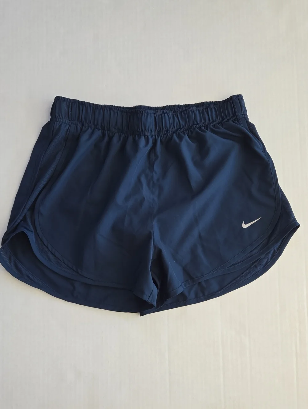 Nike Tempo DRI-FIT Women's Mid-Rise Lined Teal Athletic Running Shorts Size M